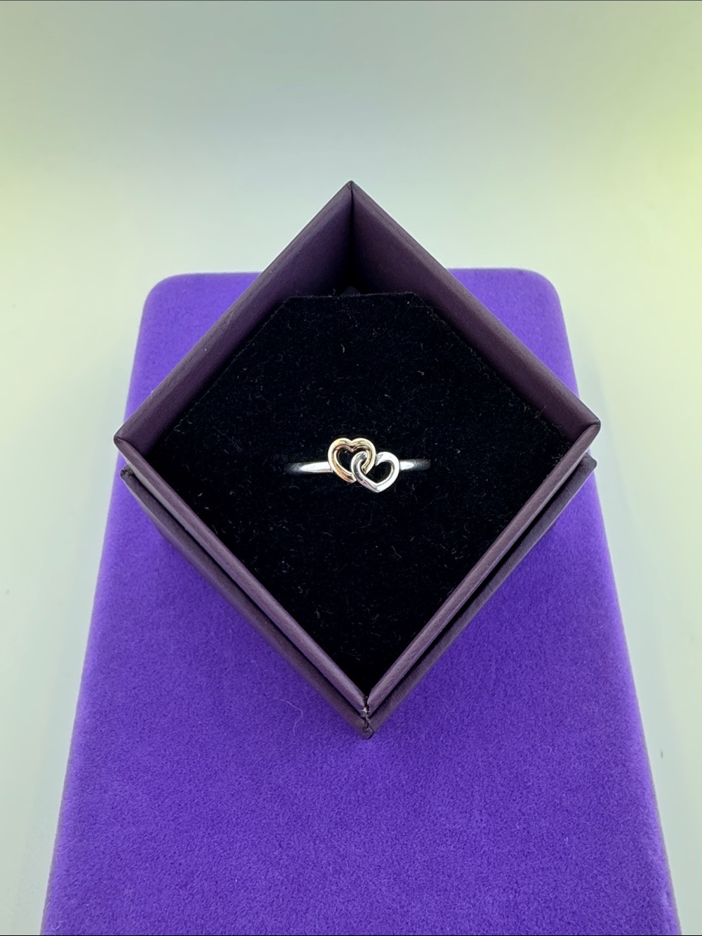 💛 Pandora 14k Gold Plated 925 Heart To Heart Ring | Designer Retired
